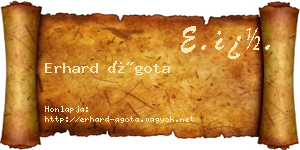 Erhard Ágota névjegykártya